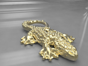 golden lizard 3Dプリントモデル
