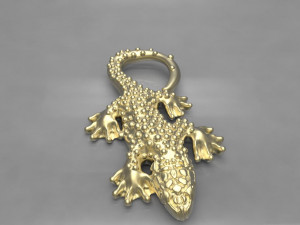 golden lizard 3Dプリントモデル