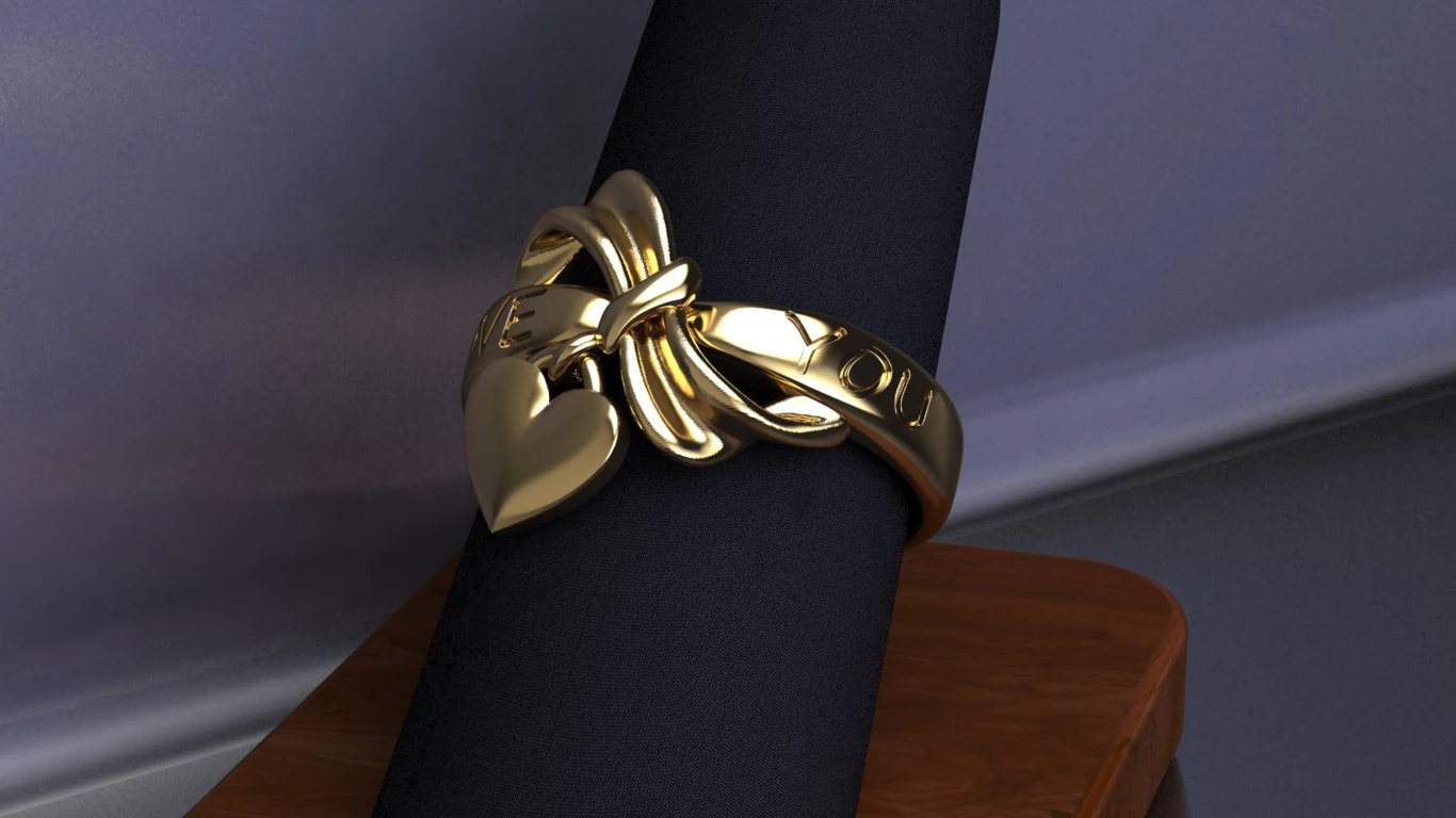 ring love 3D Model .c4d .max .obj .3ds .fbx .stl .blend 