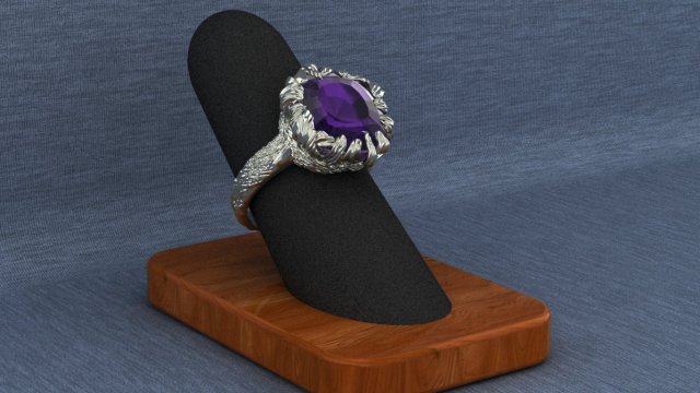 kochutt ring with petals Model 3D .c4d .max .obj .3ds .fbx .stl .blend 