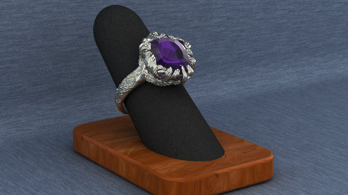 kochutt ring with petals 3D Model .c4d .max .obj .3ds .fbx .stl .blend