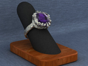 kochutt ring with petals 3D 모델