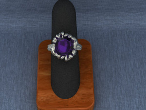kochutt ring with petals Model 3D