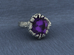 kochutt ring with petals Model 3D