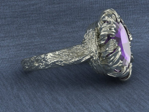 kochutt ring with petals Model 3D