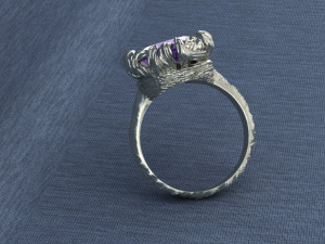 kochutt ring with petals Model 3D