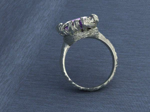 kochutt ring with petals 3D Model