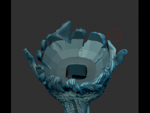 kochutt ring with petals Model 3D