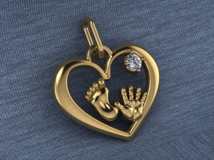 heart pendant Modèle 3D