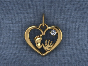 heart pendant Modèle 3D