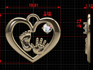 heart pendant 3D Model