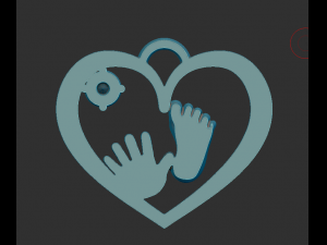 heart pendant Modèle 3D