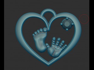 heart pendant Modèle 3D