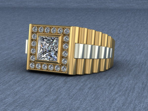 signet ring 3d print model Modello 3D