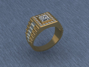 signet ring 3d print model Modello 3D
