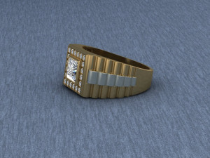 signet ring 3d print model Modello 3D