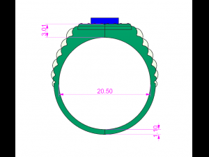 signet ring 3d print model Modello 3D