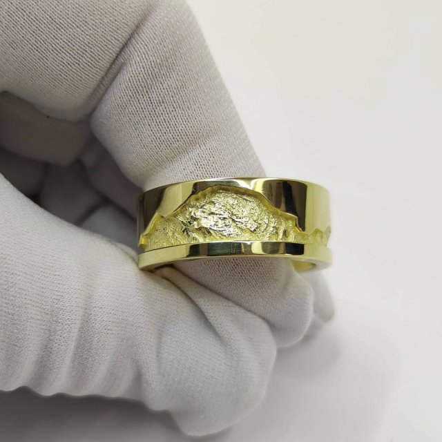 Ring with mountains 3D 프린트 모델 .c4d .max .obj .3ds .fbx .stl .blend 