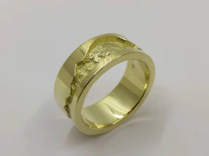 Ring with mountains 3D Print Model
