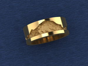 Ring with mountains 3D 프린트 모델