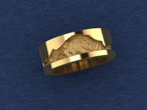 Ring with mountains 3D Print Model