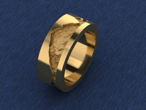 Ring with mountains 3D 프린트 모델