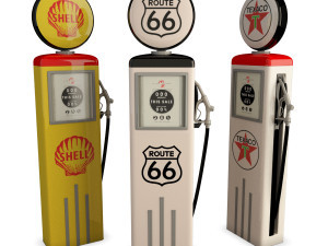 american gas pump 3D Model
