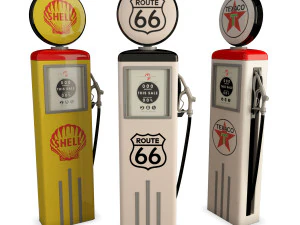 Amerikaanse benzinepomp 3D Model