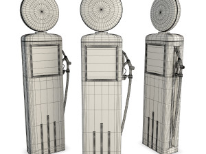 american gas pump 3D Модель