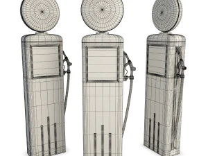 american gas pump 3D Model