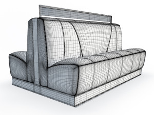 retro american bench 3D Model
