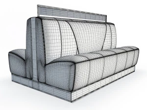retro american bench 3D Model