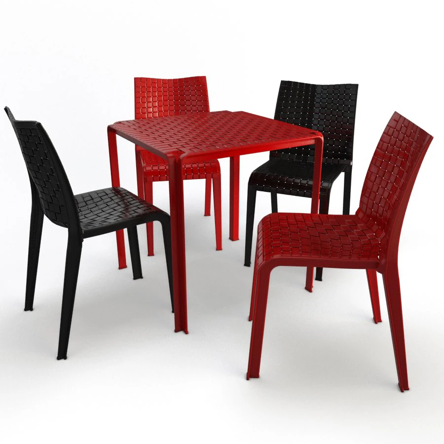 ami ami table and chairs 3D Model .c4d .max .obj .3ds .fbx .stl .blend