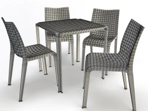 ami ami table and chairs 3D Model