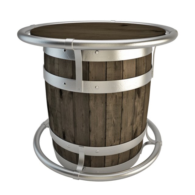 barrel table 3D मॉडल .c4d .max .obj .3ds .fbx .stl .blend 