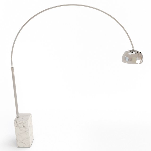 arco floor lamp free Modelo 3D .c4d .max .obj .3ds .fbx .stl .blend 