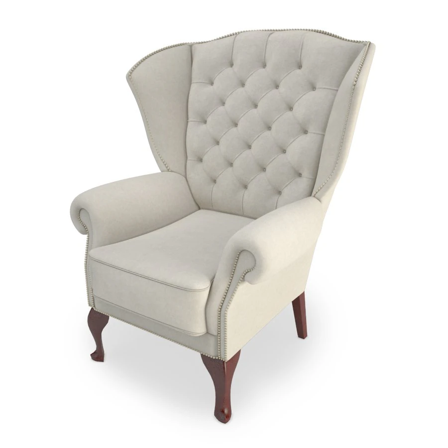 classic upholstered armchair 3D Model .c4d .max .obj .3ds .fbx .stl .blend 