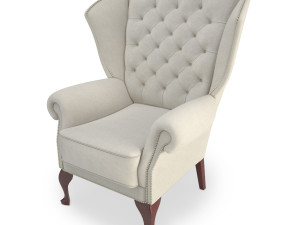 classic upholstered armchair 3D Model