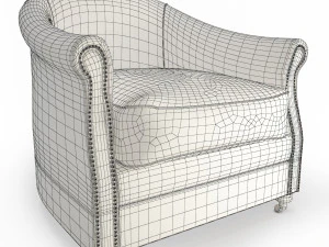 vintage leather armchair 3D Model