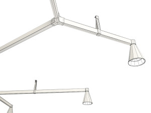 austere ceiling lamp 3D Model