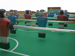 wooden babyfoot 3D Model