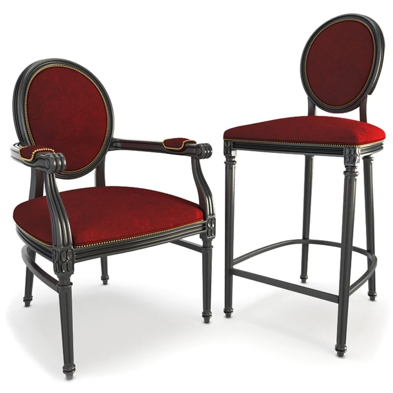 baroque furniture 3D Model .c4d .max .obj .3ds .fbx .stl .blend 