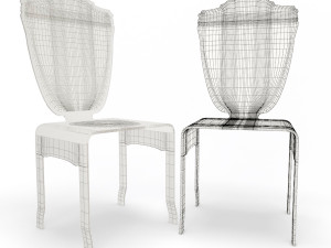 baroque plastic furniture 3D Model