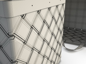 braided basket latsu Modèle 3D