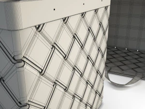 braided basket latsu 3D Model