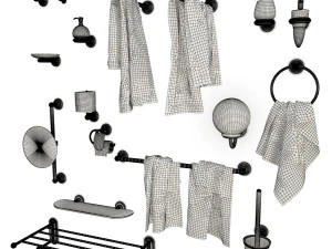 bathroom accessories astor 3D Model