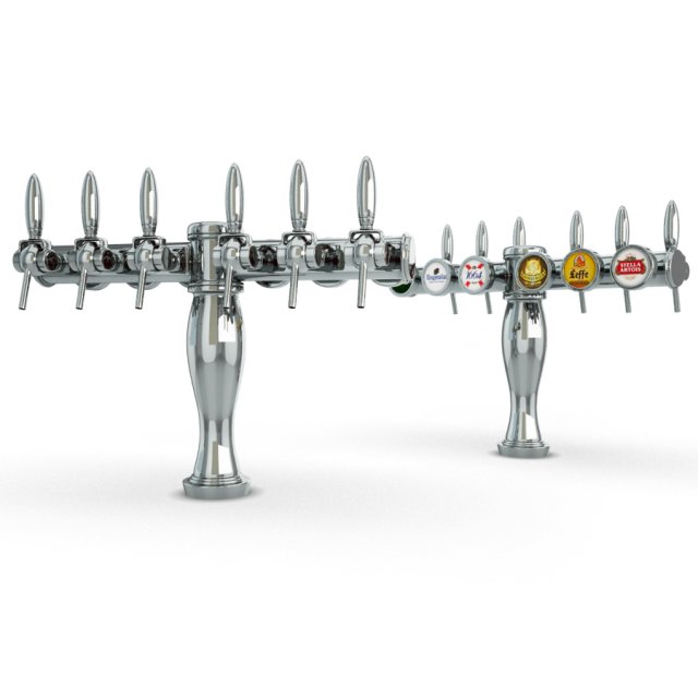 collection 6 beer taps elysee Model 3D .c4d .max .obj .3ds .fbx .stl .blend 