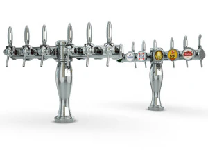 collection 6 beer taps elysee 3D Model
