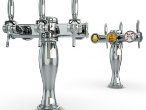 collection 6 beer taps elysee Model 3D
