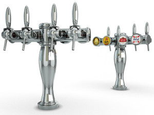 collection 6 beer taps elysee Model 3D